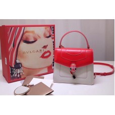 Bvlgari Serpenti Forever Crossbody Bags Red/White Calf Leather Bvlgari Serpenti Forever Crossbody Bags Red/White Calf Leather