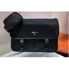 Prada Nylon and Saffiano leather shoulder bags Black Nylon
