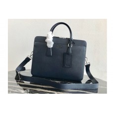 Prada Saffiano Leather Briefcase Bag in Navy Blue Saffiano leather Prada Saffiano Leather Briefcase Bag in Navy Blue Saffiano leather