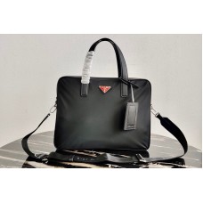 Prada Saffiano Leather Briefcase In Black Saffiano Leather Prada Saffiano Leather Briefcase In Black Saffiano Leather