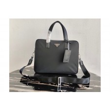 Prada Saffiano Leather Briefcase In Black Saffiano Leather Prada Saffiano Leather Briefcase In Black Saffiano Leather