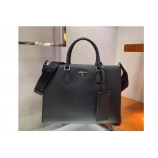 Prada Saffiano Leather Tote Bag in Black Calf leather Prada Saffiano Leather Tote Bag in Black Calf leather
