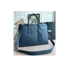 Prada Saffiano leather briefcase Blue Saffiano Cuir leather Prada Saffiano leather briefcase Blue Saffiano Cuir leather