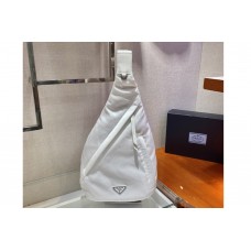 Prada Re-Nylon and leather backpack in White Nylon Prada Re-Nylon and leather backpack in White Nylon