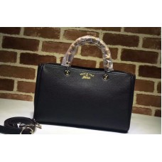 Gucci Bamboo Tote Bags Grainy Calf Leather Black Gucci Bamboo Tote Bags Grainy Calf Leather Black