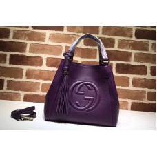 Gucci Soho Grainy Leather Shoulder Bags Purple Gucci Soho Grainy Leather Shoulder Bags Purple