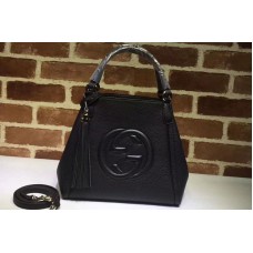 Gucci Soho Grainy Leather Shoulder Bags Black Gucci Soho Grainy Leather Shoulder Bags Black