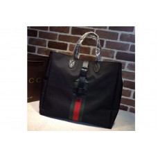 Gucci Techno Canvas Tote Shoulder Bag Black Gucci Techno Canvas Tote Shoulder Bag Black