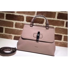 Gucci Bamboo Daily Leather Top Handle Bags Pink Gucci Bamboo Daily Leather Top Handle Bags Pink