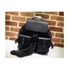 Gucci Bamboo Leather Backpack Black Gucci Bamboo Leather Backpack Black