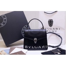 Bvlgari Serpenti Forever Crossbody Bags Black Calf Leather With Print Bvlgari Serpenti Forever Crossbody Bags Black Calf Leather With Print