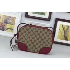 Gucci Bree Original GG Canvas mini Messenger Bags Red Gucci Bree Original GG Canvas mini Messenger Bags Red