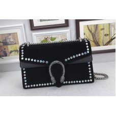 Gucci Dionysus Suede Shoulder Bag with Crystals Black Gucci Dionysus Suede Shoulder Bag with Crystals Black