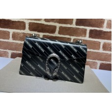Gucci The Hacker Project small Dionysus bag in Black Balenciaga print black leather Gucci The Hacker Project small Dionysus bag in Black Balenciaga print black leather