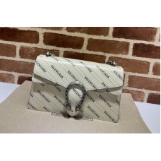 Gucci The Hacker Project small Dionysus bag in White Balenciaga print black leather Gucci The Hacker Project small Dionysus bag in White Balenciaga print black leather