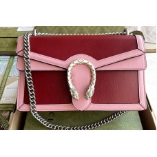 Gucci Dionysus small shoulder bag in Dark red leather with pink leather Gucci Dionysus small shoulder bag in Dark red leather with pink leather