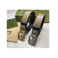 Gucci Doraemon x Gucci elt GG Supreme canvas/Black Leather With Gold/Silver Buckle Gucci Doraemon x Gucci elt GG Supreme canvas/Black Leather With Gold/Silver Buckle