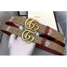 Gucci Doraemon x Gucci 8mm Belt GG Supreme canvas/Red Leather Gucci Doraemon x Gucci 8mm Belt GG Supreme canvas/Red Leather