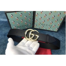 Gucci GG Marmont leather belt with shiny buckle in Black leather Gucci GG Marmont leather belt with shiny buckle in Black leather