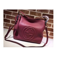 Gucci Soho Leather Hobo Bag Burgundy Gucci Soho Leather Hobo Bag Burgundy