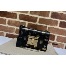 Gucci Padlock small berry shoulder bag in Black Leather