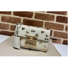 Gucci Padlock small berry shoulder bag in White Leather