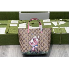 Gucci Children’s GG ranch tote Bag in Beige/ebony GG Supreme canvas with print Gucci Children’s GG ranch tote Bag in Beige/ebony GG Supreme canvas with print