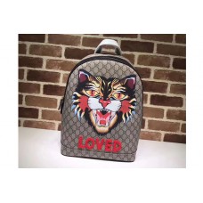 Gucci XL GG Angry Cat Print Backpack Gucci XL GG Angry Cat Print Backpack