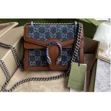 Gucci Dionysus mini bag in Dark blue and ivory GG jacquard denim Gucci Dionysus mini bag in Dark blue and ivory GG jacquard denim