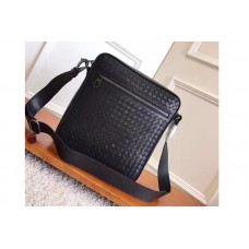 Bottega Veneta messenger bag IN Black Intrecciato calf leather