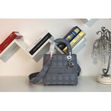 Dior Medium Bois De Blue Lady D-lite Embroidered Cannage Bag With Silver Hardware Dior Medium Bois De Blue Lady D-lite Embroidered Cannage Bag With Silver Hardware