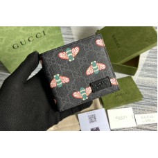Gucci Gucci Bestiary wallet with bees in Black GG Supreme canvas with bee print Gucci Gucci Bestiary wallet with bees in Black GG Supreme canvas with bee print