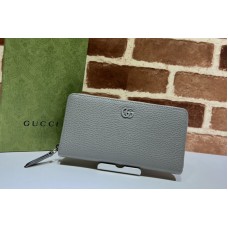 Gucci GG Marmont zip around wallet in Gray leather Gucci GG Marmont zip around wallet in Gray leather
