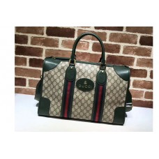 Gucci Soft GG Supreme Duffle Bag with Web Green Gucci Soft GG Supreme Duffle Bag with Web Green