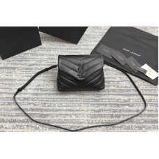 Saint Laurent Loulou Toy Bag In Black Matelasse Y Leather Saint Laurent Loulou Toy Bag In Black Matelasse Y Leather