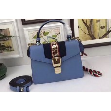Gucci Sylvie Leather Mini Bag Blue Gucci Sylvie Leather Mini Bag Blue