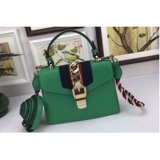 Gucci Sylvie Leather Mini Bag Green Gucci Sylvie Leather Mini Bag Green
