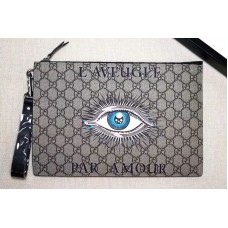 Gucci Eyes Print GG Supreme Pouch Gucci Eyes Print GG Supreme Pouch