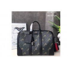 Gucci GG Black carry-on duffle Bags with Tiger Print Black/grey soft GG Supreme