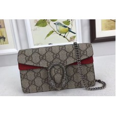 Gucci Dionysus GG Supreme Mini Shoulder Bag Red Gucci Dionysus GG Supreme Mini Shoulder Bag Red