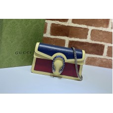 Gucci Dionysus super mini bag in Blue/Yellow/Red leather Gucci Dionysus super mini bag in Blue/Yellow/Red leather
