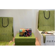 Gucci Black Ken Scott print Dionysus super mini bag in Black leather with floral print Gucci Black Ken Scott print Dionysus super mini bag in Black leather with floral print