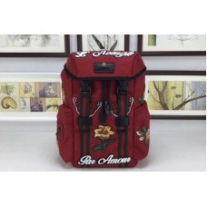 Gucci Backpack with embroidery Red Gucci Backpack with embroidery Red