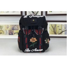 Gucci Backpack with embroidery Black Gucci Backpack with embroidery Black
