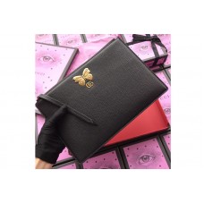 Gucci Embroidered leather pouch With Butterfly in Black Leather Gucci Embroidered leather pouch With Butterfly in Black Leather