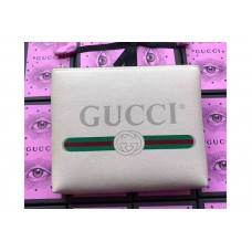 Gucci Print leather medium portfolio White Leather