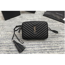 Saint Laurent Lou Camera Bag in Quilted Black Leather With Silver Hardware Saint Laurent Lou Camera Bag in Quilted Black Leather With Silver Hardware