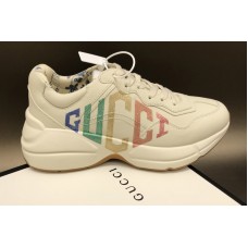 Women and Men Gucci Rhyton glitter Gucci sneaker in White Leather Women and Men Gucci Rhyton glitter Gucci sneaker in White Leather