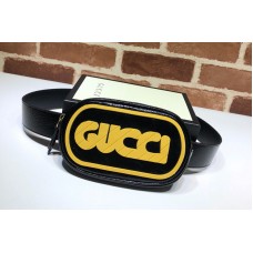 Gucci Belt Bag With Rubber Logo in Black Leather Gucci Belt Bag With Rubber Logo in Black Leather