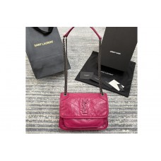 Saint Laurent niki baby Bag in Pink crinkled vintage leather Saint Laurent niki baby Bag in Pink crinkled vintage leather